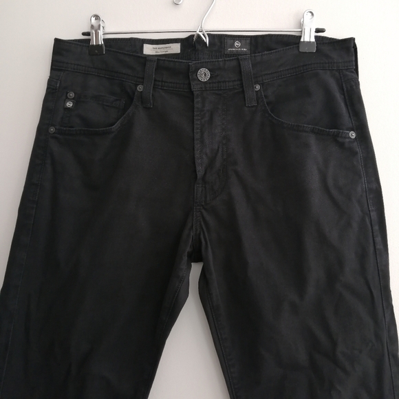 Ag Adriano Goldschmied The Matchbox Slim Straight Black Jeans Men's 31 - Picture 4 of 13
